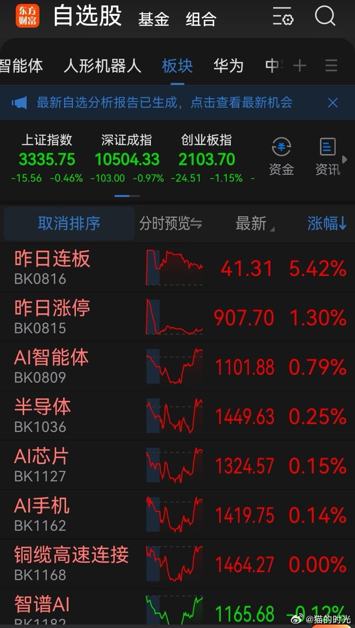 猫的时光 - 财经博主 画图留白